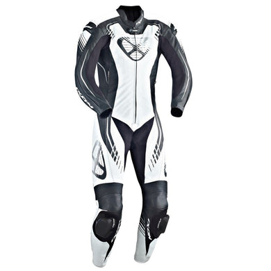 IXON STARBURST Black/White/Silver Leather Motorbike 1PC Racing Suit