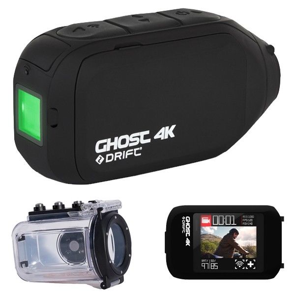 Drift HD GHOST 4K MC PACK LCD Free Screen & Case Action Waterproof Helmet Camera