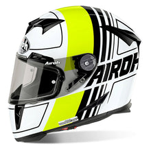 Load image into Gallery viewer, AIROH GP500 Scrape Black/Yellow Carbon Mix MotoGP Light Motorbike Helmet