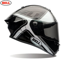 Load image into Gallery viewer, 25% OFF XL Bell Street RACE STAR TRACER Black/White Carbon Shell Helmet