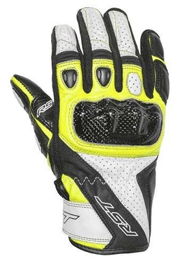 RST STUNT 3 FLO YELLOW CE Motorbike Leather Short Sports 2123 Gloves cheap