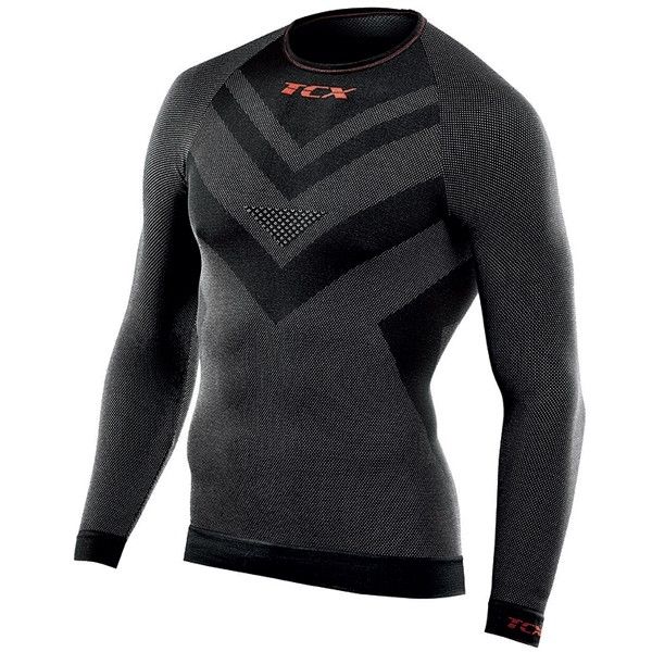 TCX Black Long Sleeve Base Layer Motorcycle/Sports Wicking Breathable Underwear