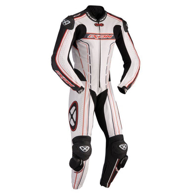 IXON ZENITH Kangaroo Leather Motorbike 1PC White/Black/Red Racing MotoGP Suit