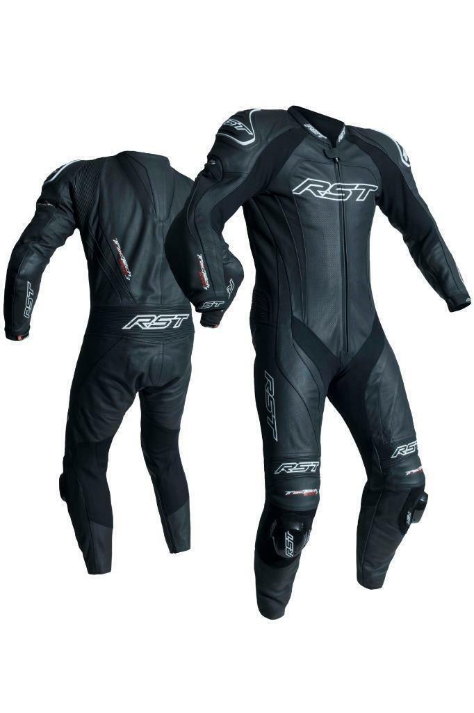 RST Tractech Evo-3 Black 1PC Motorbike Leather Racing Suit Race Hump