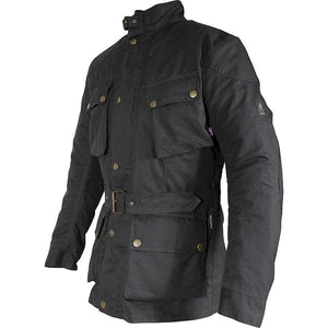 RICHA BONNEVILLE LADY Black Quality Waxed Cotton Motorcycle/Scooter Jacket