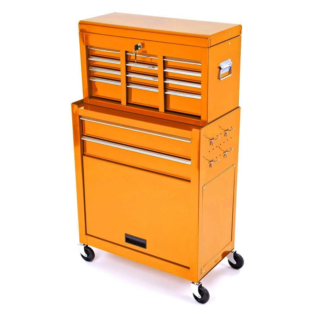 BIKETEK KTM Orange Mechanics Steel Rolling Toolbox Chest & Cabinet