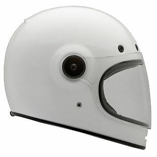 BELL BULLITT 2018 Solid WHITE Modern Retro Classic Motorcycle Helmet