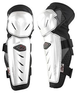 Troy Lee Designs/Shock Doctor Lopes Knee Guards White Motocross Body Armour MX