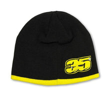Load image into Gallery viewer, Cal Crutchlow 35 Black/Yellow Beanie Hat Union Jack UK British MotoGP