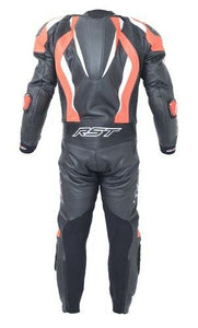 RST PRO SERIES 1840 CPXC II Black/Flo Red Leather Motorbike 1PC Racing Suit