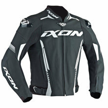 Load image into Gallery viewer, IXON VOLTAGE Leather Black/Red/White Sports Motorbike Jacket CE Certified