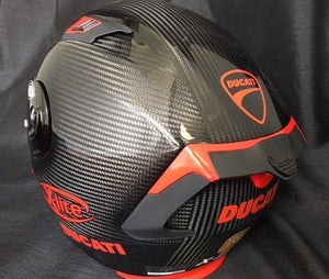 X-Lite X803 CARBON Puro Sport Gloss Motorbike Helmet with DUCATI Stickers