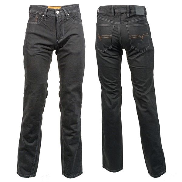 RICHA Hammer Black ARAMID Denim Motorcycle CE Armour Norm/Short Jeans