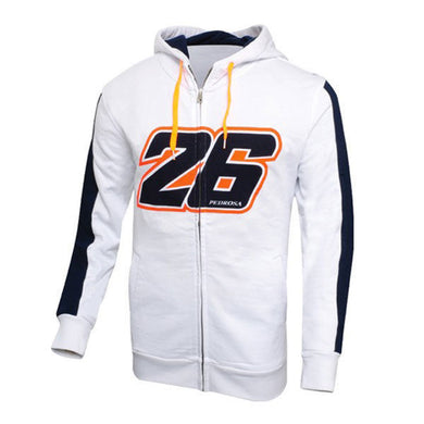 Dani Pedrosa 26 Mens White Hoody/Hoodie Official MotoGP Merchandise