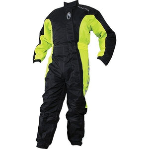 RICHA TYPHOON Black/Yellow Waterproof Motorbike 1PC Over Rainsuit