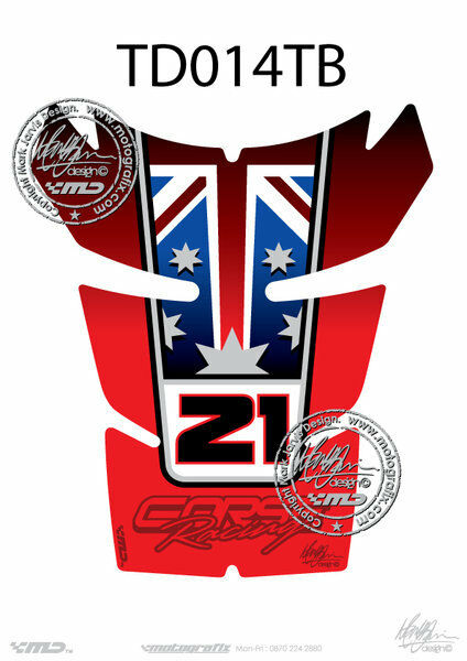 Ducati 848 EVO 1098 1198  Troy Baliss Tankpad Protector Red Italia