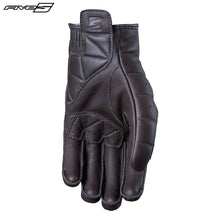 Load image into Gallery viewer, Five CALIFORNIA Brown/Black Quilted &amp; Topstitched Leather Motorbike Gloves